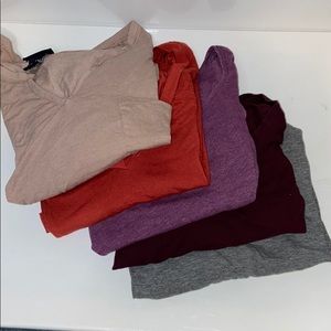 ASSORTMENT Set of 5 Solid Colored T-Shirts